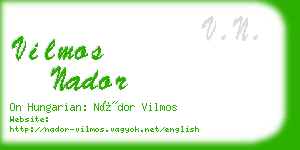 vilmos nador business card